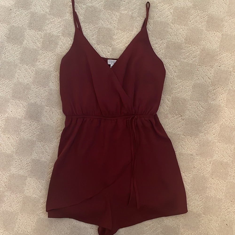 Tobi Burgundy Romper
